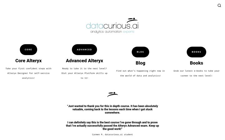 Screenshot di datacurious.ai
