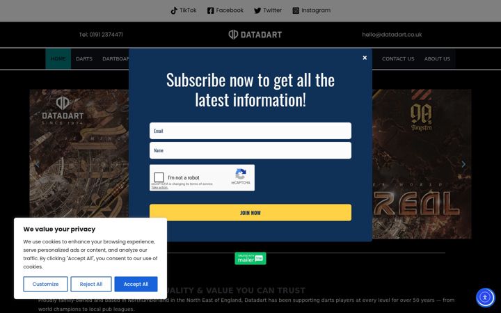 Ekrānuzņēmums no datadart.co.uk