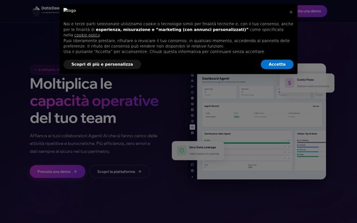 Screenshot of datadeep.it