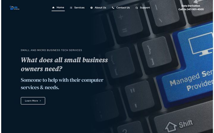 Screenshot of dataderivation.com