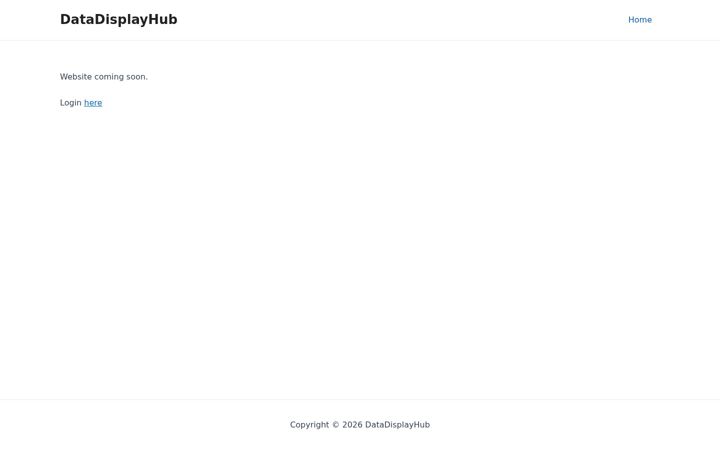 Screenshot of datadisplayhub.com