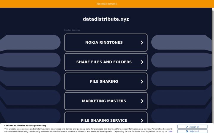 Snímek obrazovky datadistribute.xyz