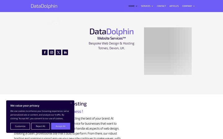 Screenshot of datadolphin.co.uk