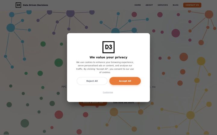 Screenshot of datadrivendecisionsltd.com