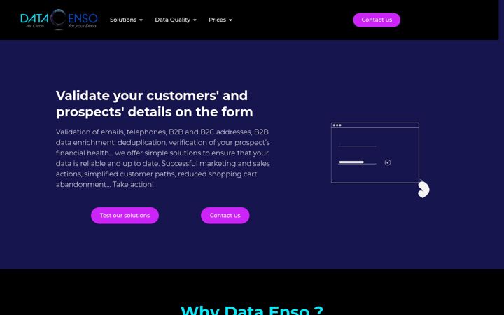 Screenshot του dataenso.com.au