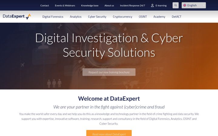Екранна снимка на dataexpert.eu