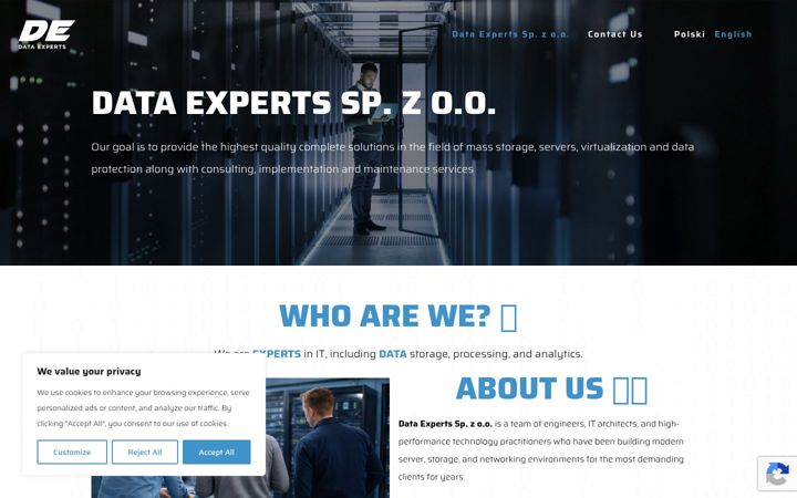 Screenshot of dataexperts.pl