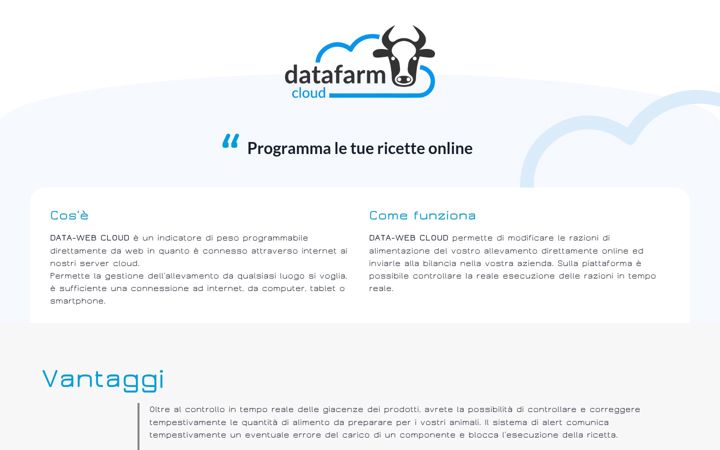 Screenshot of datafarmcloud.it