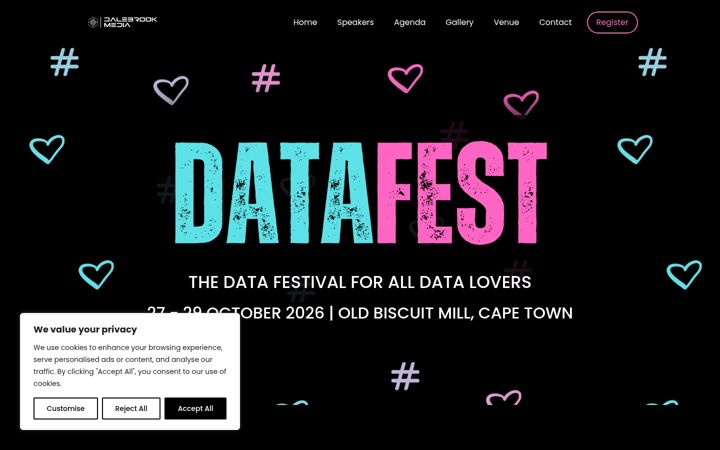 Snímek obrazovky datafest.co.za