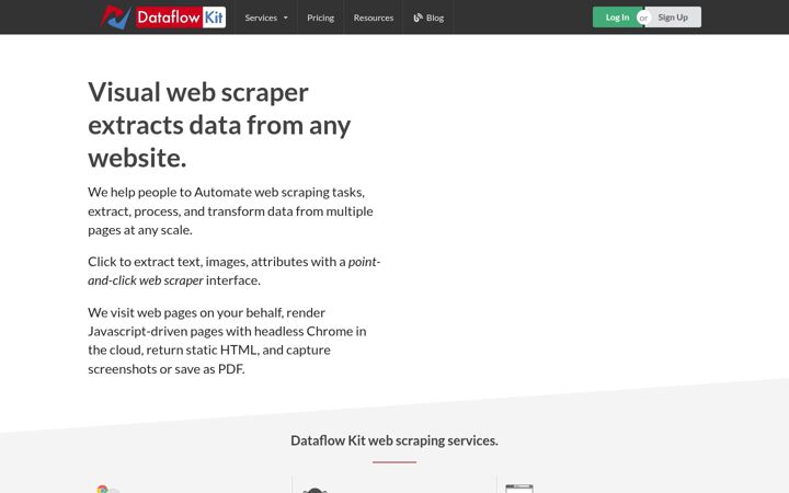 Screenshot of dataflowkit.com