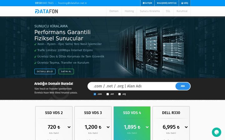 Screenshot von datafon.net.tr