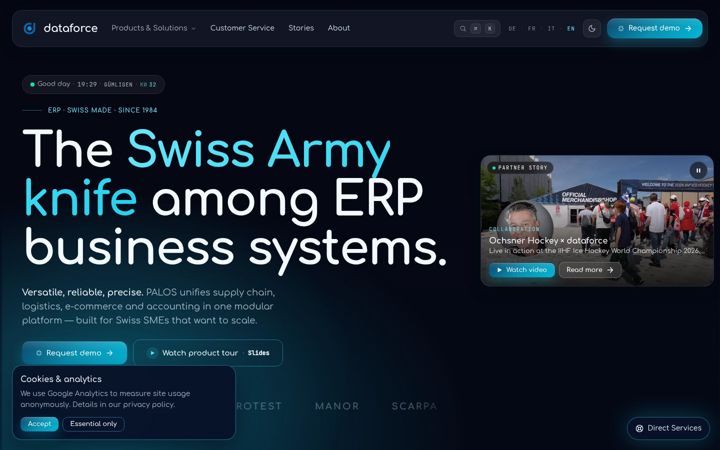 Screenshot of dataforce.ch