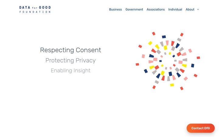 Screenshot of dataforgoodfoundation.com