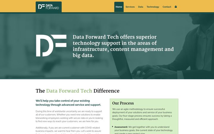 Captură de ecran a dataforwardtech.net