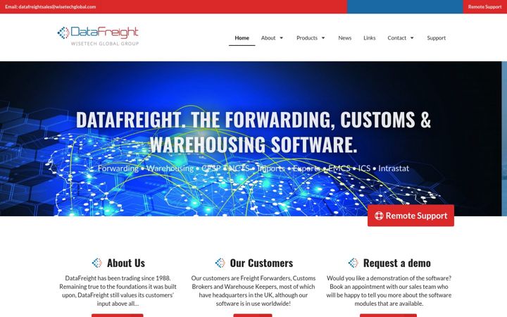 Screenshot of datafreight.co.uk