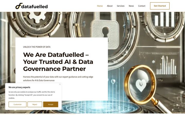 Screenshot of datafuelled.com