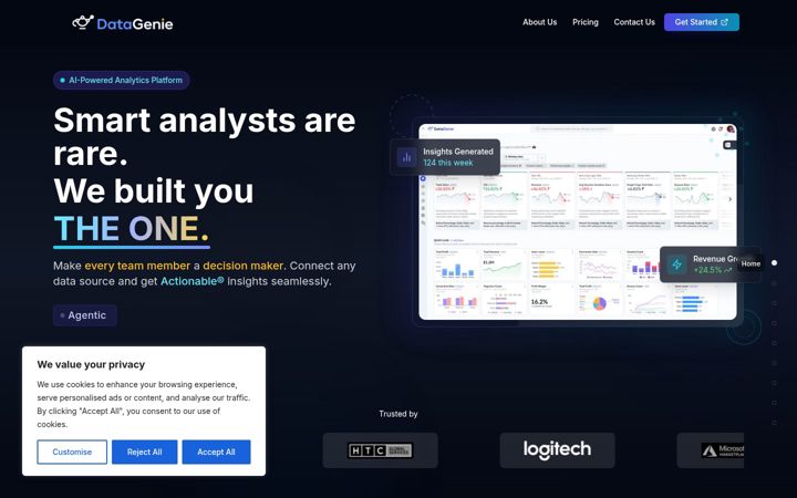 Screenshot di datagenie.ai