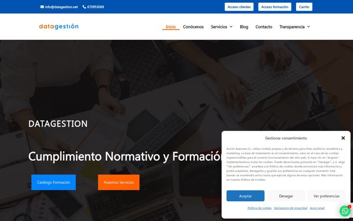 Captură de ecran a datagestion.net