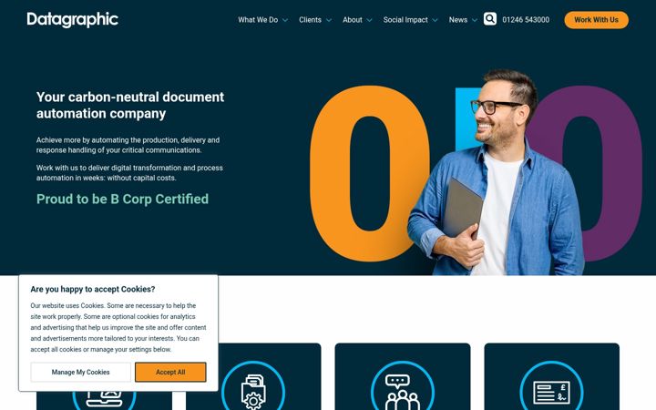 Screenshot of datagraphic.co.uk