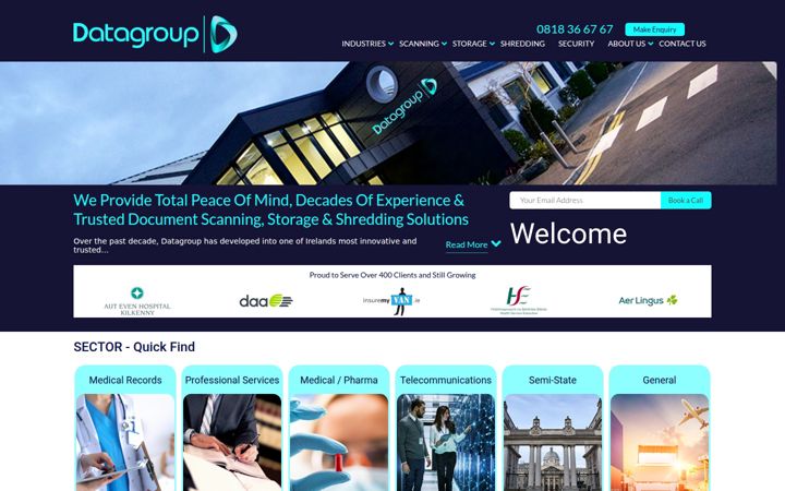 Screenshot of datagroup.ie