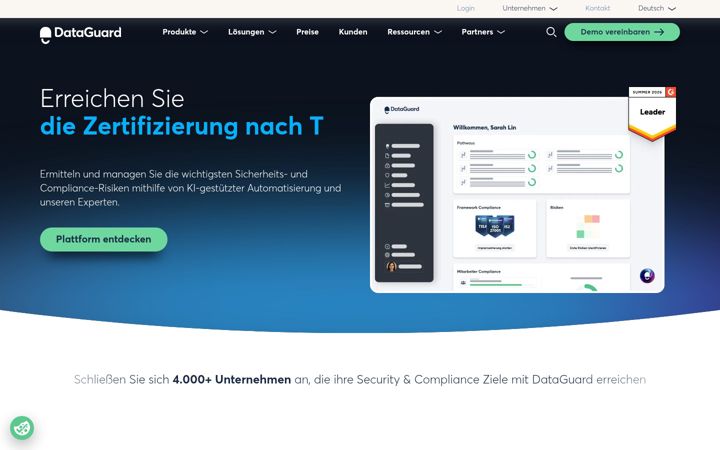 Screenshot of dataguard.de
