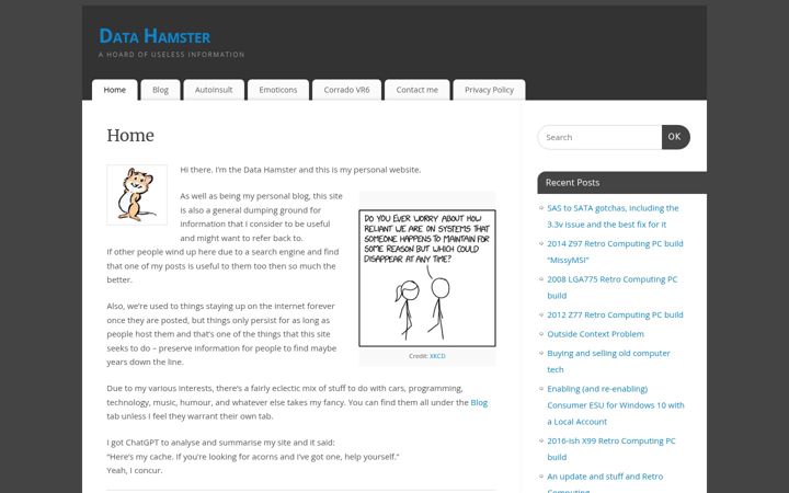 Screenshot of datahamster.com