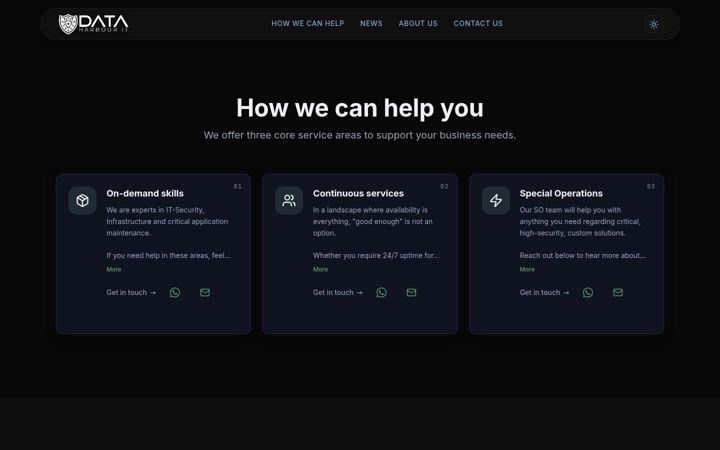 Screenshot of dataharbour.eu