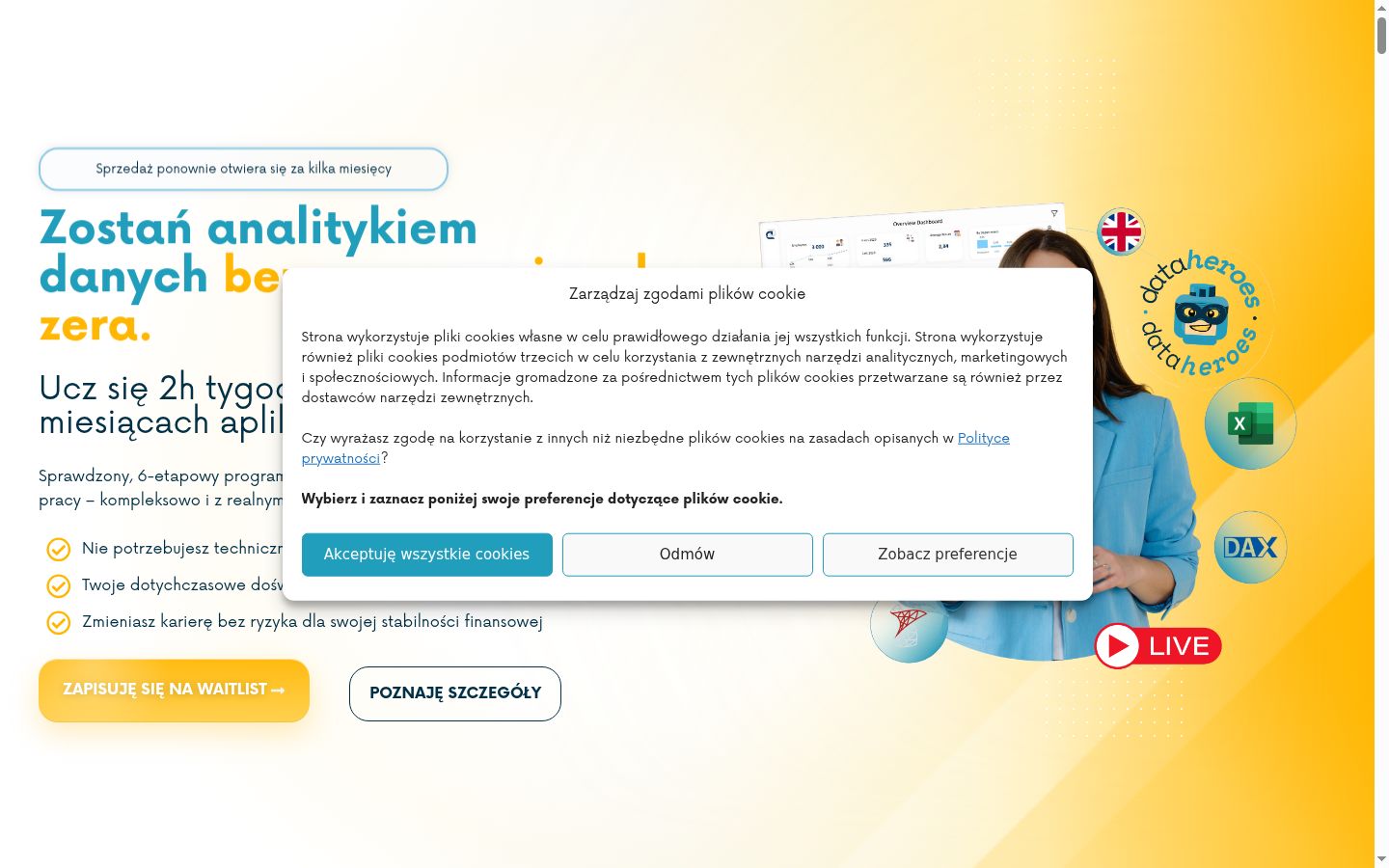 Screenshot van de toestemmingsbanner zoals getoond vóór enige interactie