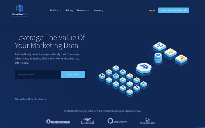 Screenshot of datahive360.com