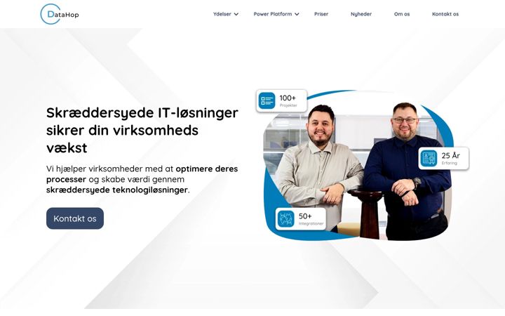 Screenshot of datahop.dk