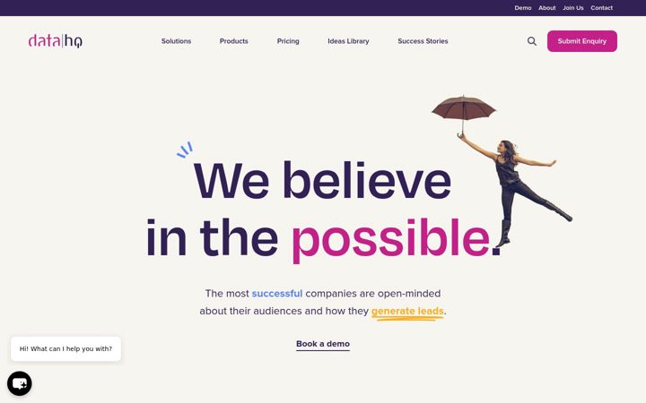 Screenshot of datahq.co.uk