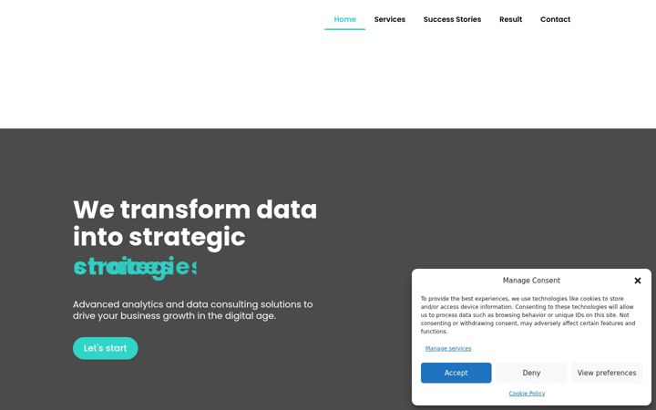 Screenshot di datahubconsulting.ai
