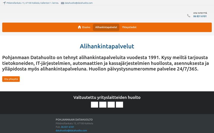 Screenshot of datahuolto.com