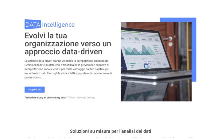 Екранна снимка на dataintelligence.it