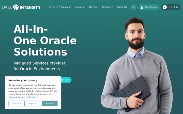 Screenshot of dataintensity.com