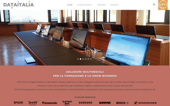 Screenshot von dataitalia-audiovisivi.it