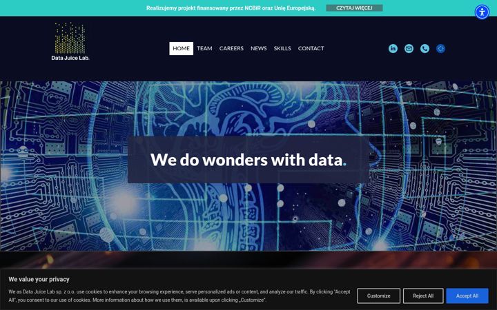 Screenshot of datajuicelab.com