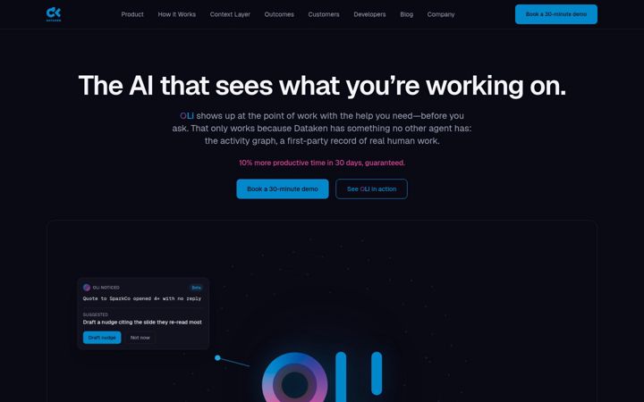 Screenshot di dataken.ai