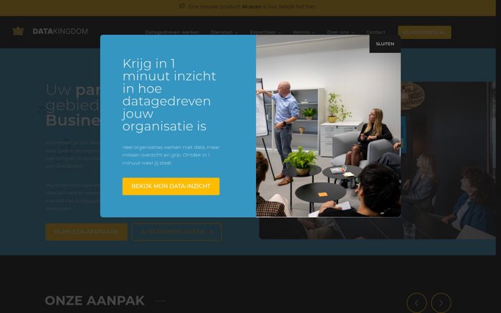 Ekraanipilt saidist datakingdom.nl