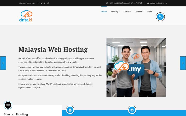 Screenshot of datakl.com