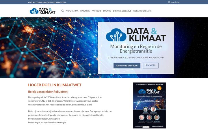 Ekraanipilt saidist dataklimaat.nl