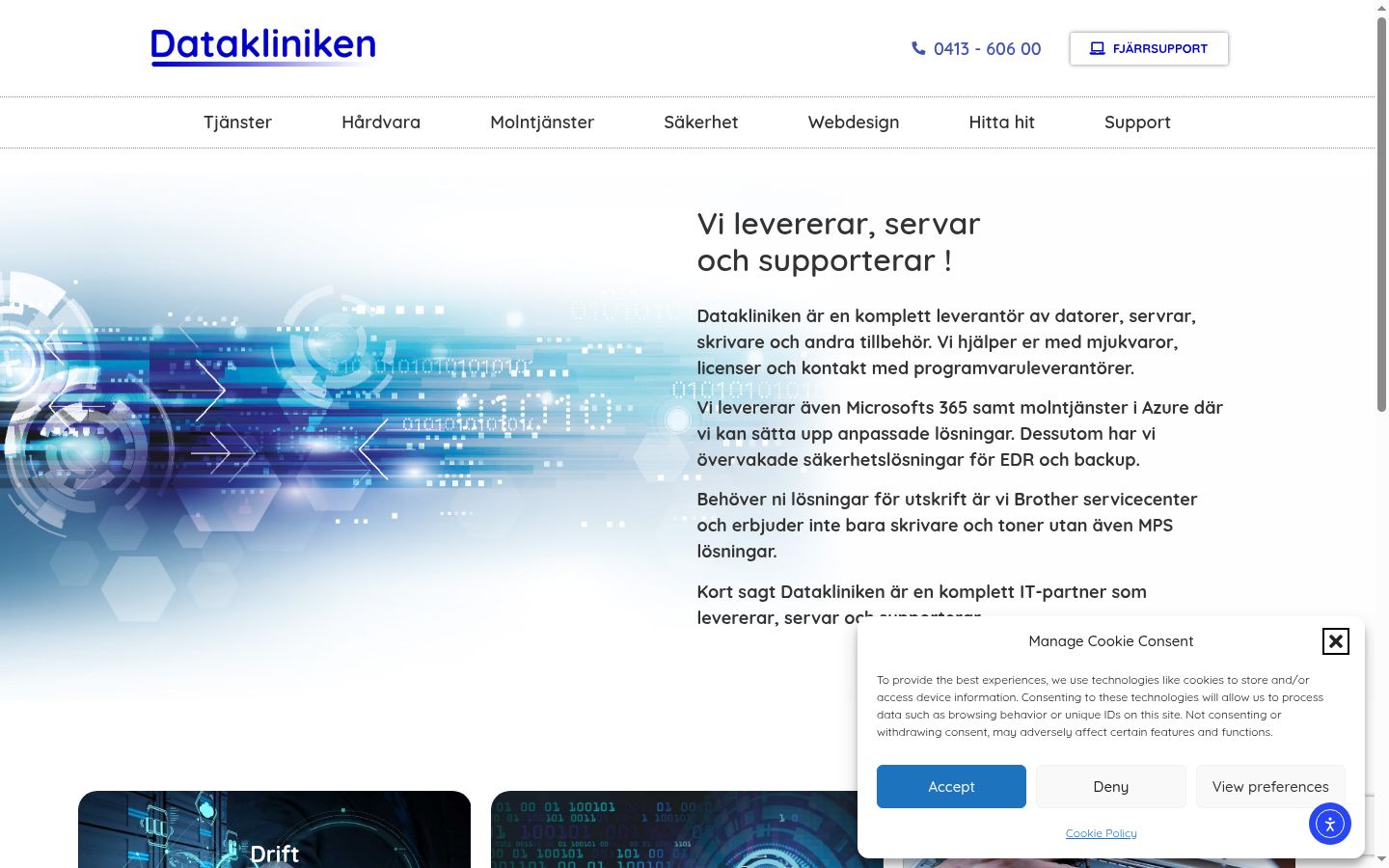 Screenshot tal-banner tal-kunsens muri qabel kwalunkwe interazzjoni