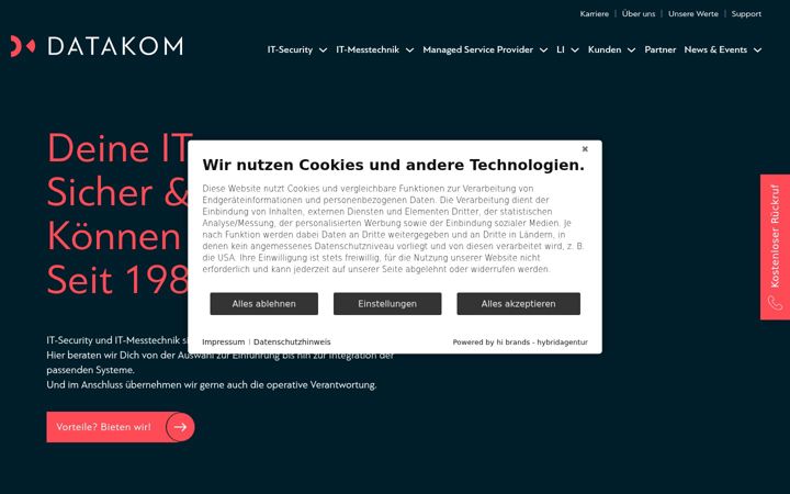 Screenshot of datakom.de