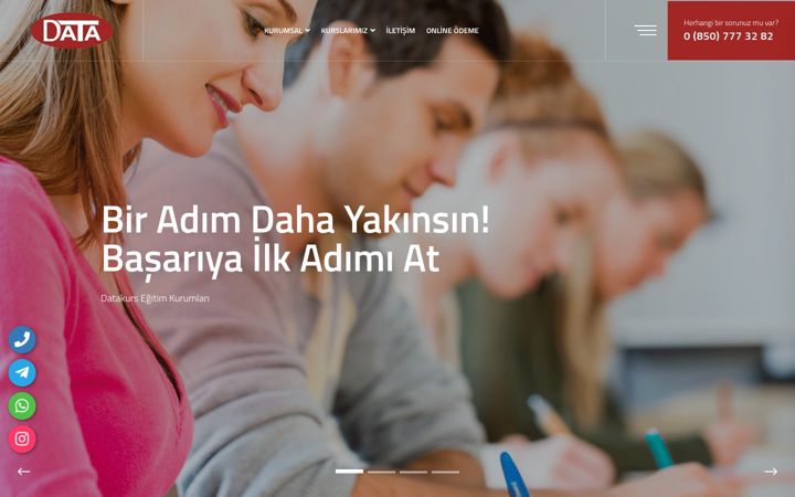 Snímek obrazovky datakurs.com.tr