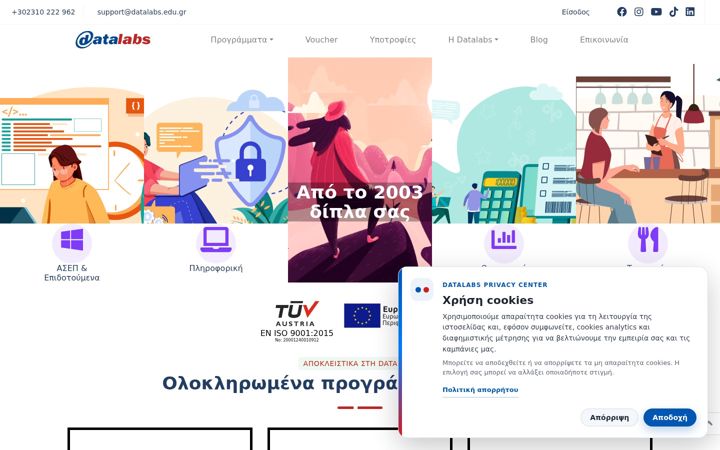 Screenshot of datalabs.edu.gr