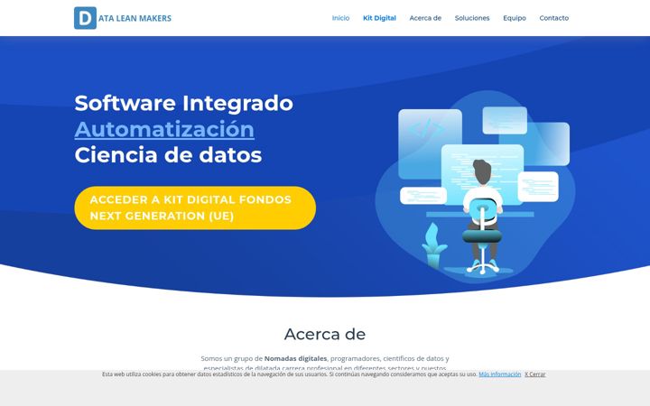 Screenshot of dataleanmakers.com