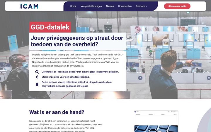 Ekrano kopija datalek-ggd.nl