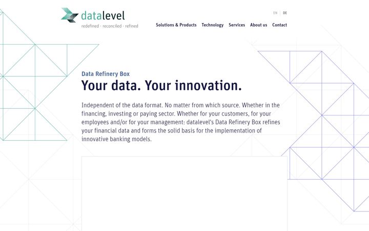 Screenshot of datalevel.ch