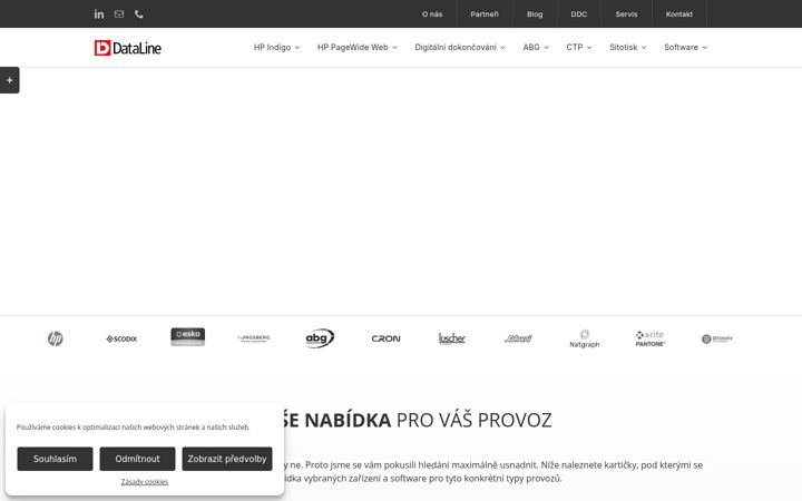 Screenshot von dataline.cz