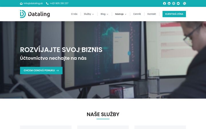 Screenshot of dataling.sk